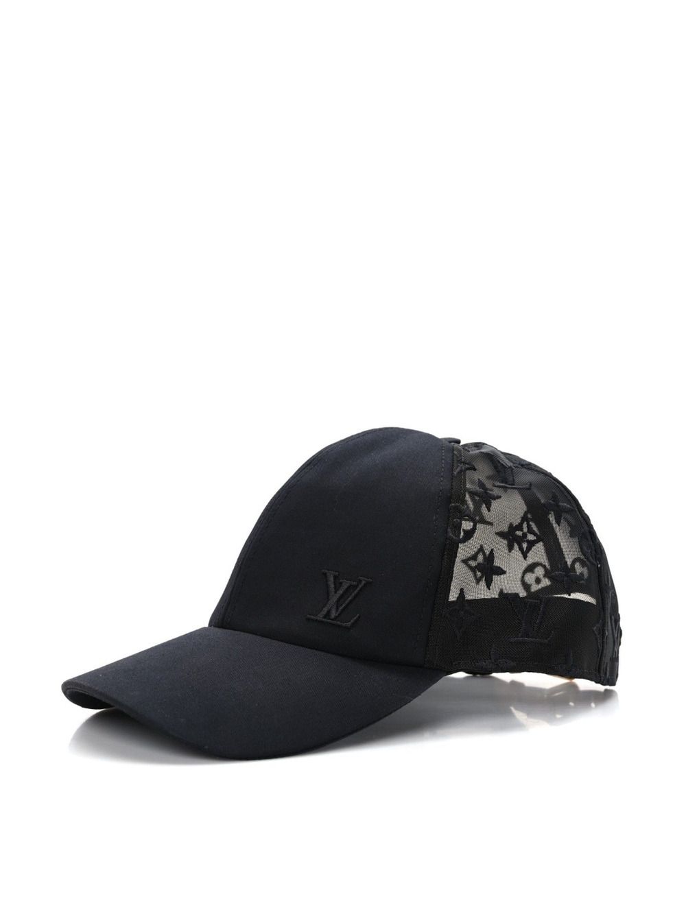 Louis Vuitton black logo baseball hat cap